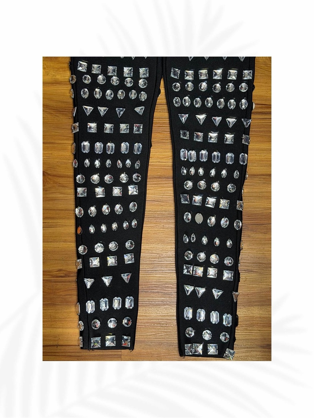 Mew Mews Black Strapless Embellished Jumpsuit with Gem Motif size Small - Picture 4 of 8